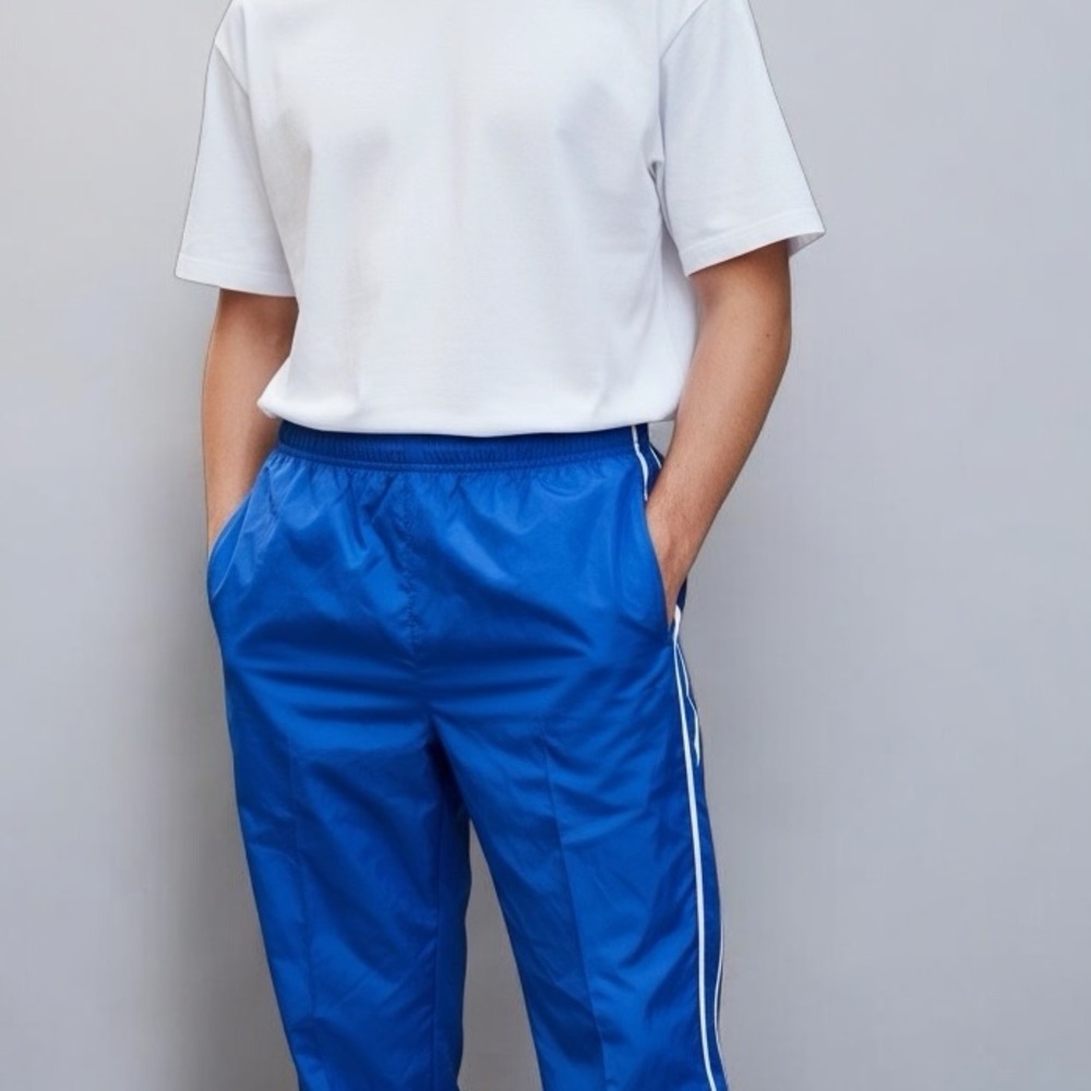 Vintage 80’s / 90’s K-Way Wind & Water Resistant Pants In Royal Blue | Size L